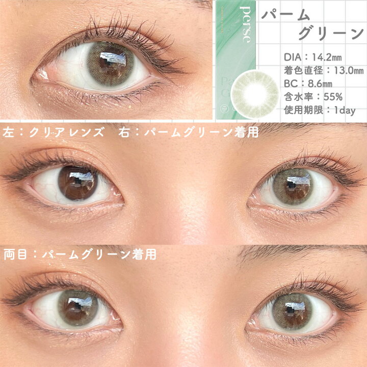 楽天市場】perse パース ワンデー よしミチ 14.2mm 8.6mm 度なし 度 