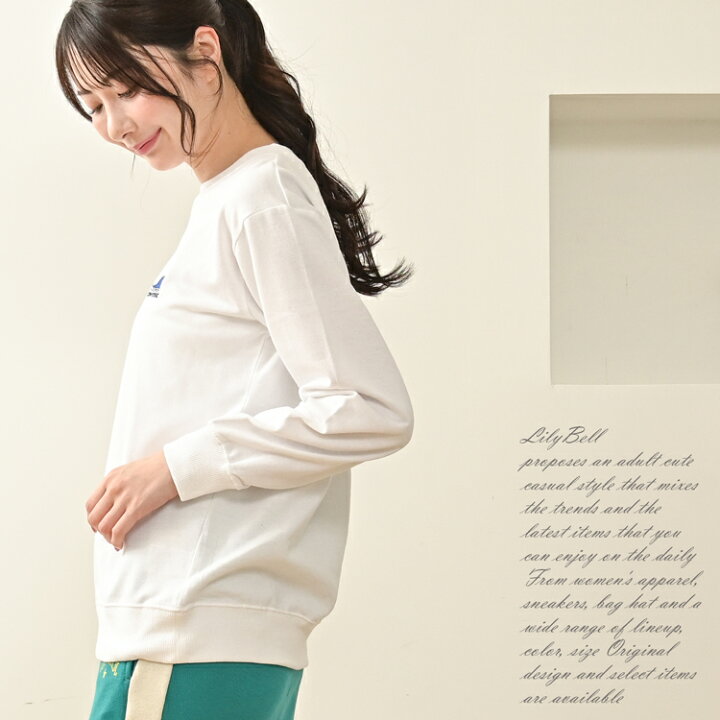 楽天市場 Converse コンバース トレーナー レディース 春 秋 冬 ロゴトレーナー スウェット クルーネック プルオーバー 長袖 トップス ロゴ 綿 ホワイト イエロー グリーン ブラック M L Ll 3l 大きいサイズ Lily Bell リリーベル