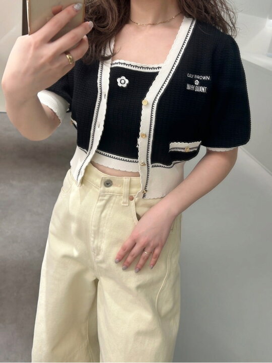 楽天市場】【LILY BROWN*MARY QUANT】バイカラーパフニット 