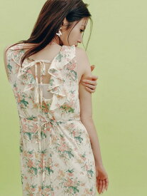 【LILY BROWN×ANNA SUI】フラワープリントワンピース LILY BROWN リリーブラウン ワンピース・ドレス ワンピース ブラック ネイビー ブラウン【送料無料】[Rakuten Fashion]