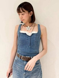 【SALE／50%OFF】デニムビスチェ LILY BROWN リリーブラウン トップス その他のトップス ブラウン【RBA_E】【先行予約】*【送料無料】[Rakuten Fashion]