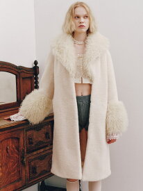 【Anniversary Edition】ロングファーコート LILY BROWN リリーブラウン ジャケット・アウター ステンカラーコート ブラウン【送料無料】[Rakuten Fashion]