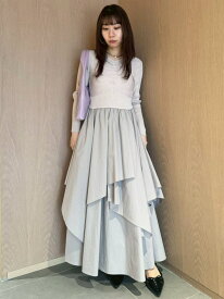 【SALE／40%OFF】ニットドッキングワンピース LILY BROWN リリーブラウン ワンピース・ドレス ワンピース ブラウン ブラック【RBA_E】【送料無料】[Rakuten Fashion]