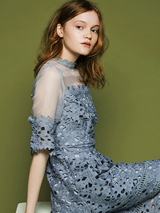 楽天市場】【SALE／40%OFF】レース切替ドレス LILY BROWN リリー 