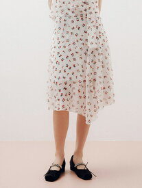 【SALE／50%OFF】フルーツシフォンスカート LILY BROWN リリーブラウン トップス その他のトップス ホワイト ブラック ブラウン【RBA_E】【先行予約】*【送料無料】[Rakuten Fashion]