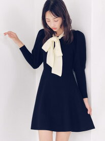 【SALE／50%OFF】ボウタイリボンニットワンピース LILY BROWN リリーブラウン ワンピース・ドレス ワンピース ブラウン ブラック レッド【RBA_E】【送料無料】[Rakuten Fashion]