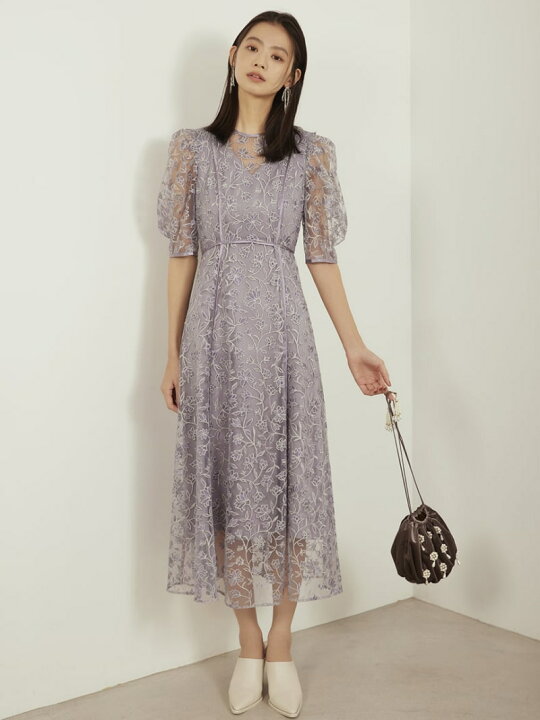 楽天市場】【SALE／50%OFF】チュール刺繍ドレス LILY BROWN リリー 