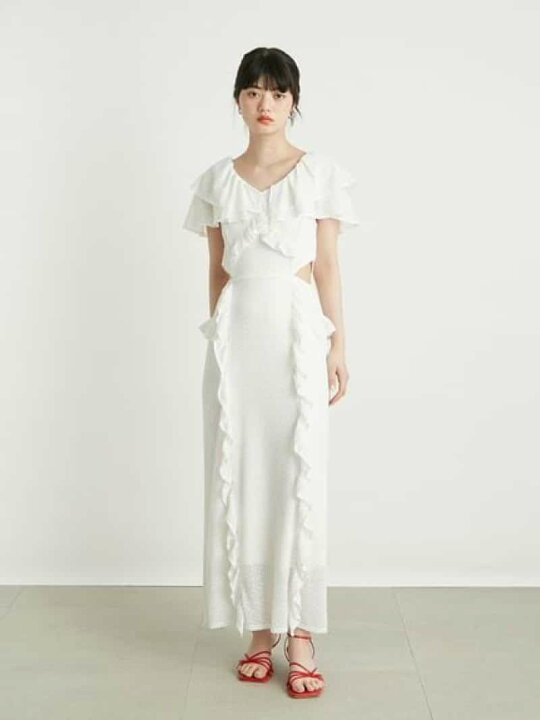 楽天市場】【SALE／50%OFF】ストレッチレースラッフルワンピース LILY 