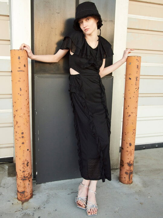 楽天市場】【SALE／50%OFF】ストレッチレースラッフルワンピース LILY 