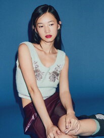 【SALE／40%OFF】【LILY BROWN×KEITA MARUYAMA】モチーフニットビスチェ LILY BROWN リリーブラウン トップス その他のトップス ホワイト オレンジ ブラウン【RBA_E】【送料無料】[Rakuten Fashion]
