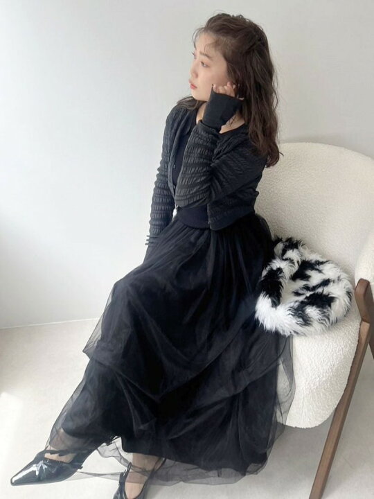 楽天市場】【SALE／50%OFF】ボリュームチュールニットワンピース LILY 