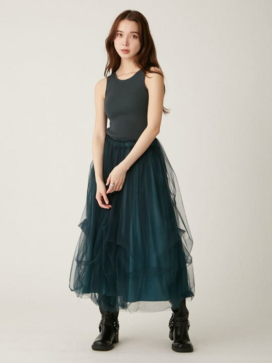 楽天市場】【SALE／50%OFF】ボリュームチュールニットワンピース LILY 