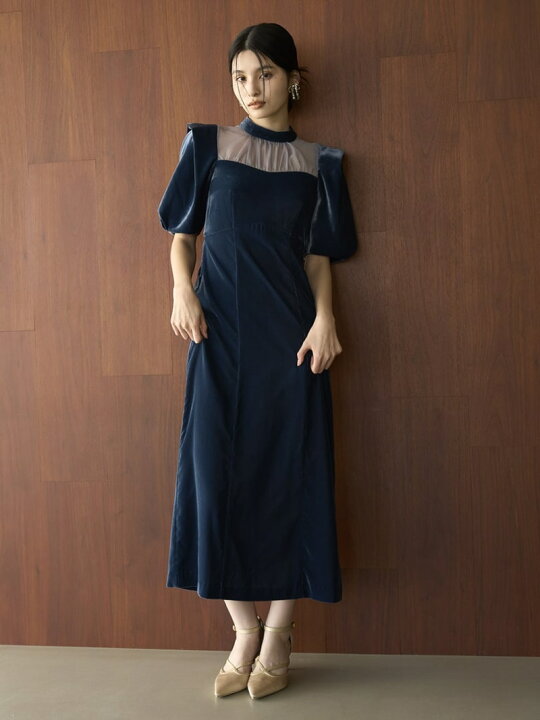 楽天市場】【SALE／50%OFF】シアーネックベロアドレス LILY BROWN  