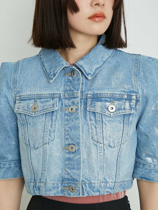 楽天市場】【SALE／30%OFF】ハーフスリーブシルバーホイルデニム 