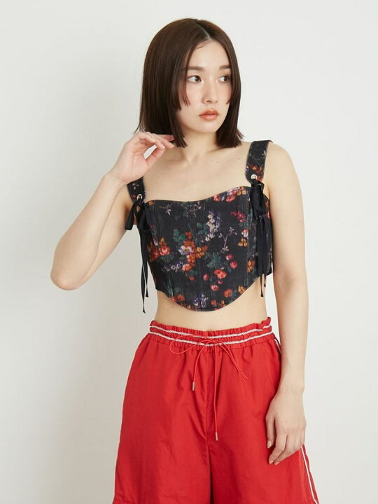 楽天市場】【SALE／50%OFF】ヴィンテージフラワーコルセットビスチェ 