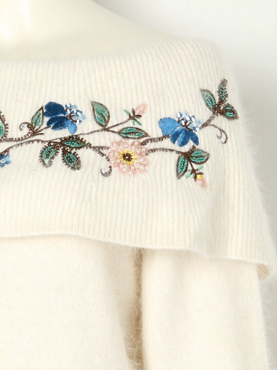 楽天市場】【SALE／40%OFF】刺繍オフショルニット LILY BROWN リリー  