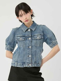 【SALE／50%OFF】ハーフスリーブペプラムデニムジャケット LILY BROWN リリーブラウン ジャケット・アウター テーラードジャケット・ブレザー ブラウン【RBA_E】【送料無料】[Rakuten Fashion]