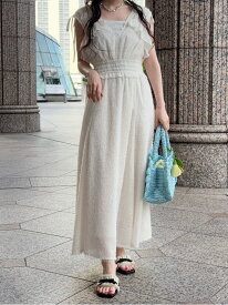 【SALE／50%OFF】フリンジジャガードシャーリングワンピース LILY BROWN リリーブラウン ワンピース・ドレス ワンピース ブラウン ホワイト【RBA_E】【送料無料】[Rakuten Fashion]