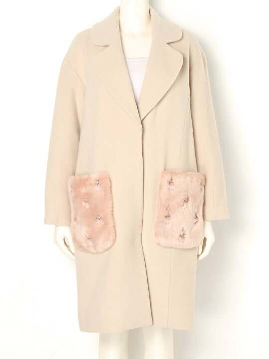 楽天市場】【SALE／45%OFF】エコファービジューコート LILY BROWN  