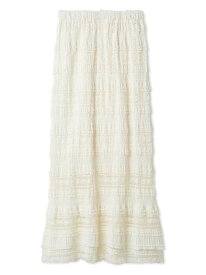 【SALE／50%OFF】シャーリングIラインスカート LILY BROWN リリーブラウン スカート ロング・マキシスカート ネイビー ホワイト レッド【RBA_E】【送料無料】[Rakuten Fashion]