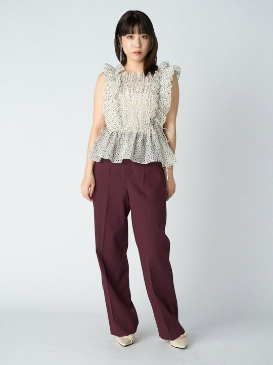 楽天市場】【SALE／40%OFF】フリルシャーリングブラウス LILY BROWN  