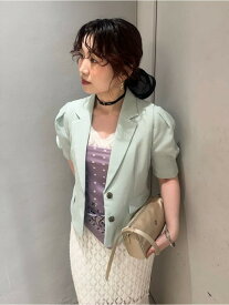 【LUMISHADE】 ハーフスリーブジャケット LILY BROWN リリーブラウン ジャケット・アウター テーラードジャケット・ブレザー ブラウン ベージュ ネイビー【送料無料】[Rakuten Fashion]