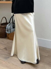 バイヤスサテンナローロングスカート LILY BROWN リリーブラウン スカート ロング・マキシスカート ブラウン ピンク【送料無料】[Rakuten Fashion]
