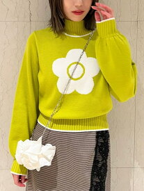 【WEB限定カラー】【LILY BROWN*MARY QUANT】 デイジーニットトップス LILY BROWN リリーブラウン トップス ニット ホワイト ブラック グリーン ブルー【送料無料】[Rakuten Fashion]