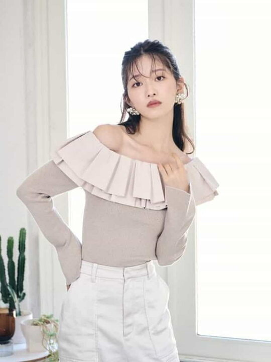 楽天市場】【SALE／40%OFF】2Wayリボンデコルテニット LILY BROWN 