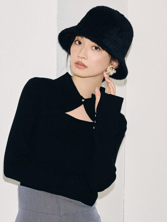 楽天市場】【SALE／50%OFF】フロントオープンニットトップス LILY 