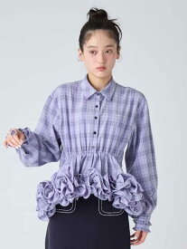 【SALE／50%OFF】ホイップフリルヘムブラウス LILY BROWN リリーブラウン トップス シャツ・ブラウス ブラウン イエロー ホワイト【RBA_E】【送料無料】[Rakuten Fashion]