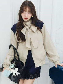 【WEB限定カラー】フロントリボンウィンドブレーカー LILY BROWN リリーブラウン ジャケット・アウター ブルゾン・ジャンパー ネイビー ブラウン ピンク【先行予約】*【送料無料】[Rakuten Fashion]