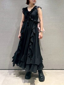 【オフィシャル・ MASHSTORE 限定】ラッフルフリルワンピース LILY BROWN リリーブラウン ワンピース・ドレス ワンピース ブラック ブラウン【送料無料】[Rakuten Fashion]