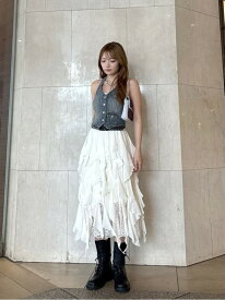 ラッフルフリル2wayスカート LILY BROWN リリーブラウン スカート その他のスカート ブラウン ブラック【送料無料】[Rakuten Fashion]