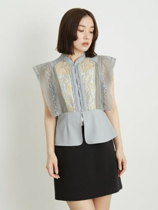 楽天市場】【SALE／30%OFF】エンブロイダリースイッチングブラウス 
