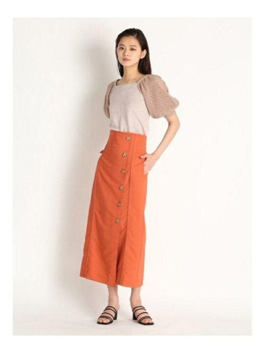 楽天市場 Sale 70 Off ボタンラップタイトスカート Lily Brown リリーブラウン スカート タイトスカート ブラウン ホワイト オレンジ Rba E Rakuten Fashion Lily Brown リリーブラウン
