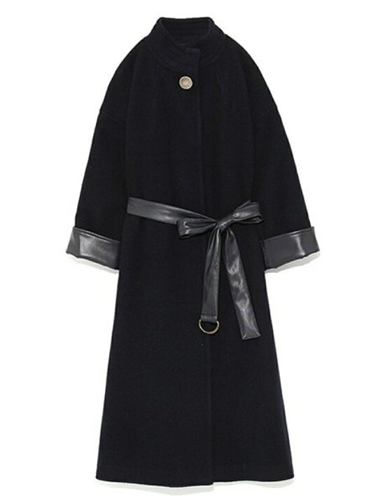 楽天市場】レザー配色Aラインコート LILY BROWN リリーブラウン  