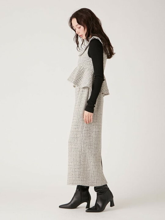 楽天市場】【SALE／40%OFF】ツイードペプラムワンピース LILY BROWN 