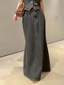 デニムマーメイドスカート LILY BROWN リリーブラウン スカート ロング・マキシスカート ブラック ブラウン【送料無料】[Rakuten Fashion]