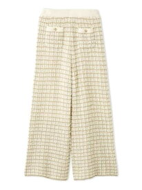 【SALE／50%OFF】ツイードニットワイドパンツ LILY BROWN リリーブラウン トップス その他のトップス ブラウン ピンク【RBA_E】【送料無料】[Rakuten Fashion]