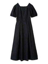 【SALE／50%OFF】セミシアージャガードドレス LILY BROWN リリーブラウン ワンピース・ドレス ドレス ブラック ベージュ【RBA_E】【先行予約】*【送料無料】[Rakuten Fashion]