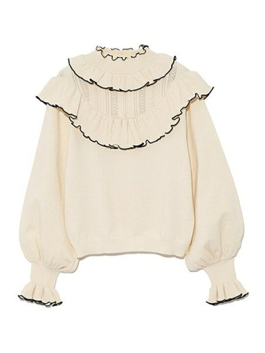 楽天市場】メローフリルニットトップス LILY BROWN リリーブラウン  