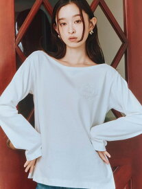 【SALE／50%OFF】フラワーネームトップス LILY BROWN リリーブラウン トップス カットソー・Tシャツ ネイビー ピンク ホワイト【RBA_E】【送料無料】[Rakuten Fashion]