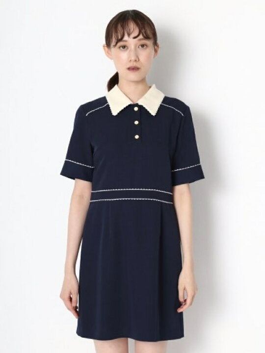 楽天市場】【SALE／50%OFF】衿付きパイピングミニワンピ LILY BROWN 