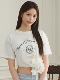 【LILY BROWN×Hearts2Hearts】エンブレムロゴTシャツ LILY BROWN リリーブラウン トップス カットソー・Tシャツ ホワイト ブラック イエロー【送料無料】[Rakuten Fashion]