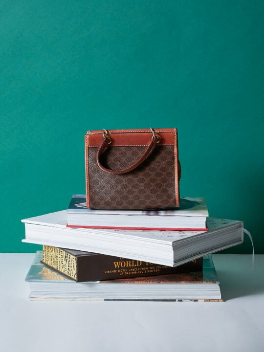 楽天市場】CELINE マカダムモノグラムスクエアミニハンドバッグ LILY 