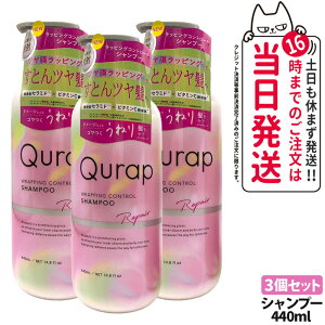 �y3�Z�b�g�z�L�����b�v ���b�s���O�R���g���[���V�����v�[ 440ml �{�� ��C �w�A�P�A �_���[�W �����_���[�W �ێ� �r�^�~��C�U���� QURAP ��������