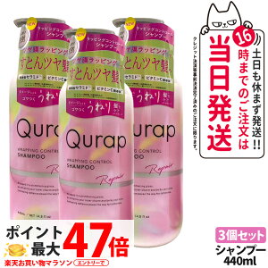 �y3�Z�b�g�z�L�����b�v ���b�s���O�R���g���[���V�����v�[ 440ml �{�� ��C �w�A�P�A �_���[�W �����_���[�W �ێ� �r�^�~��C�U���� QURAP ��������