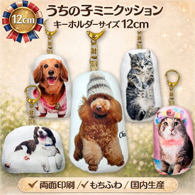 【オーダーメイド】うちの子クッション キーホルダー 12cm ペット 写真 両面印刷 名入れ 犬 猫 メモリアル うちの子グッズ 母の日 うちの子クッション 国内生産 メモリアル ペットロス うちの子グッズ ペットグッズ バッグチャーム ぬいぐるみ 虹の橋 プレゼント
