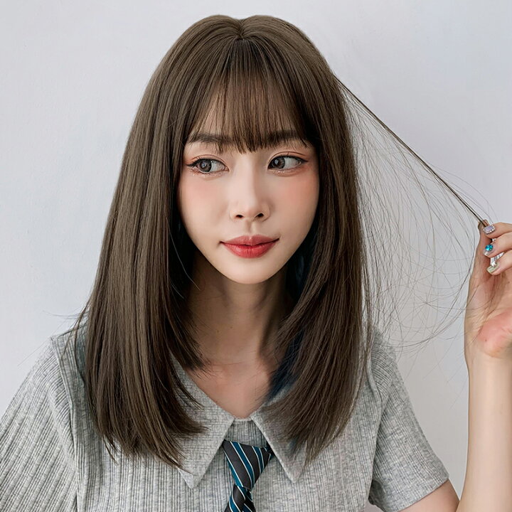 楽天市場 耳掛けメッシュ インナーカラー ブルー メッシュ セミロング ナチュラル フルウィッグ 送料無料 グラデーション メッシュ アッシュ 耐熱 カール ボブ グレー ストレート 灰色 入学式 フルウイッグ かわいい 女子 グレージュ 青 結婚式 成人式 仮装 ピンク